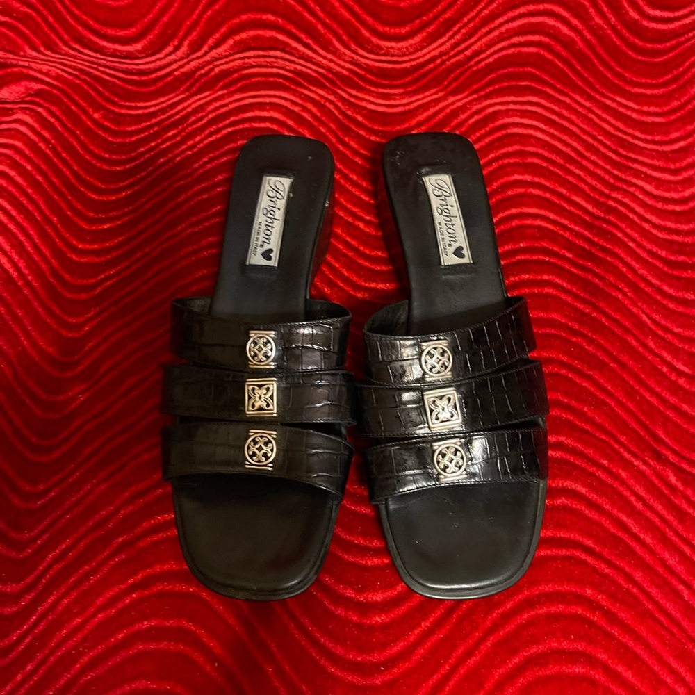 Brighton Black Slide Sandals